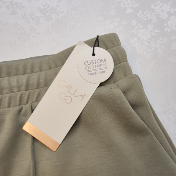 Calia Women's Ground Fennel Sage Green Scuba Cargo Shorts XL - Picture 3 of 6